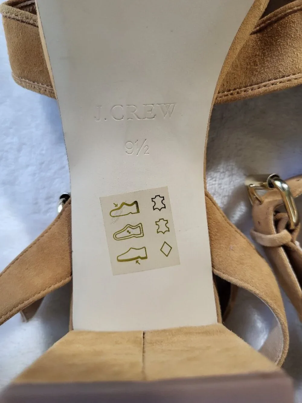 J.Crew Women's Criss-Cross Suede Platform Heels Sandals Size 9.5